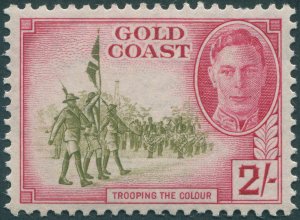 Gold Coast 1948 2s sage-green & magenta SG144 unused