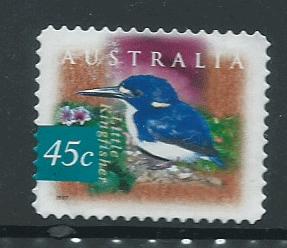 Australia SG 1688 perf 11½ Used Self Adhesive  KIngfisher  Birds