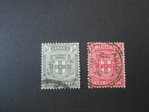 Jamaica 1906 Sc 58,61 FU