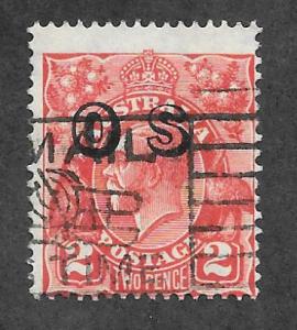 Australia Scott #O3 Used 2p King George V Official stamps 2017 CV $13.00