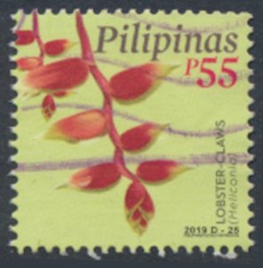 Philippines  55p  2019  Used Flower Lobster Claw    see details & scan