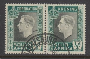 South Africa, UHB 64v7 (SG 71 var), used, Scratch in front of Neck var