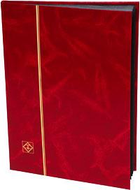 Lighthouse Stockbook Red Cover, 16 Black Pages, 01330