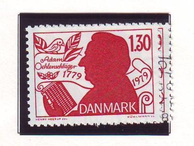 Denmark Sc 659 1979 Oehlenschlager stamp mint NH