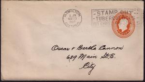 Canada # U 25 Used Envelope  Hamilton Nov29 1927 cancel