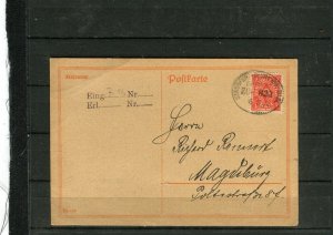 GERMANY; 1922 POSTCARD fine used item, Zug 824 Magdiburg