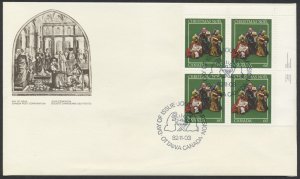 1982 #973-975 Set of 3 Christmas FDCs, UR Plate Blocks, CPC Cachets