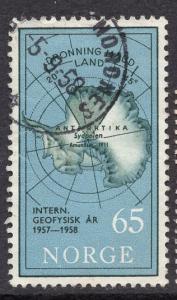 Norway   #357  1957 used geophysical year 65ore