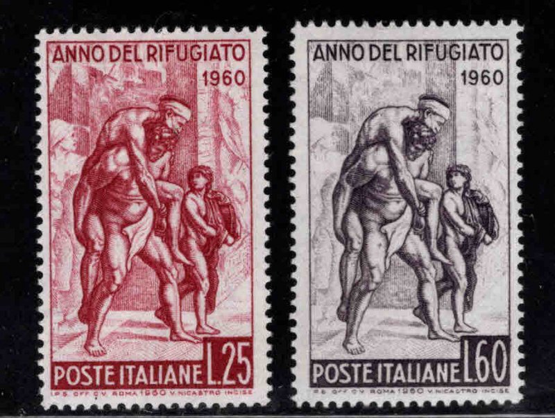 Italy Scott 794-795 MNH** 1960 World Refugee Year set