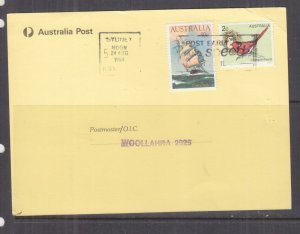 AUSTRALIA POST, UNDERPAID DELIVERY CARD,1984 SYDNEY, NSW, 2c. & 30c.