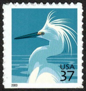 USA Sc. 3830 37c Snowy Egret 2003 MNH bklt. single