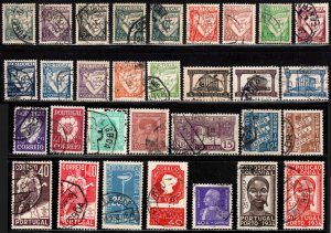 Portugal ~ 31 Different Stamps of the 1930's....  Used, MX