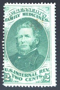 Scott #RS155a - 2c Green - Old Paper - Dr.Kennedy