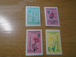 Turkey  #  1154-57  MNH   Flowers