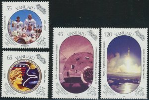 Vanuatu #507-510 Moon Landing 20th Anniversary Postage Stamps 1989 Mint LH