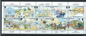 Isle of Man MUH SG 590 - 599     se-tenant block of  10  ...