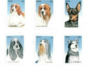 Nevis - 2000 - Dogs  - Set of Six   - MNH