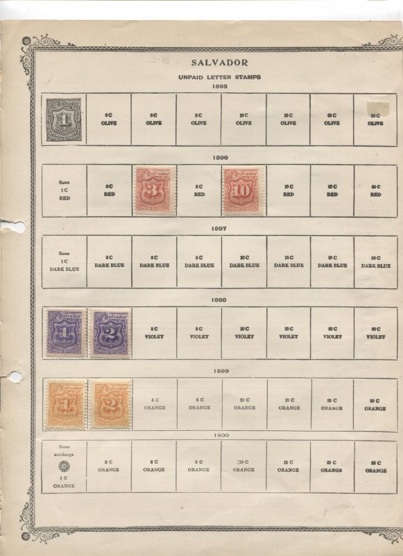 STAMP STATION PERTH- El Salvador #68 Used / Mint  Stamps on Pages - Unchecked