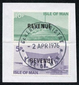 Isle of Man 10p and 5p QEII Pictorial Revenue CDS On Piece