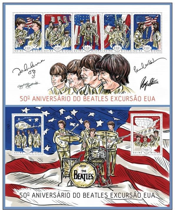 GUINEA BISSAU 2014 2 SHEETS gb14209ab THE BEATLES SINGERS