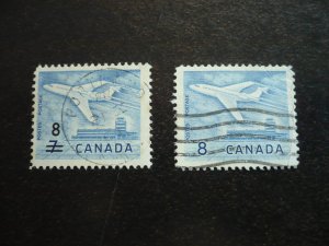 Stamps - Canada - Scott# 403,436 - Used Set of 2 Stamps