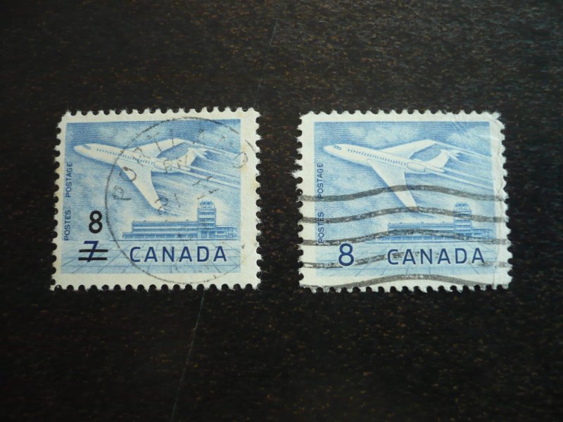 Stamps - Canada - Scott# 403,436 - Used Set of 2 Stamps