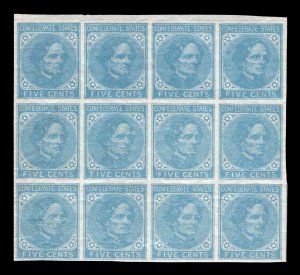 MOMEN: US STAMPS CSA #7 BLOCK OF 12 MINT OG NH LOT #78750