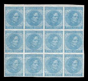 MOMEN: US STAMPS CSA #7 BLOCK OF 12 MINT OG NH LOT #78750