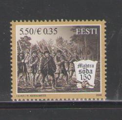 Estonia Sc 599 2008 Peasant War Mahtra stamp mint NH