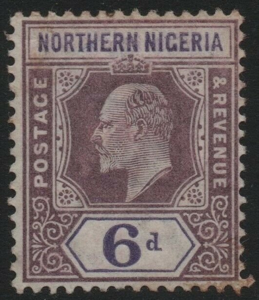 NORTHERN NIGERIA-1902 6d Dull Purple & Violet Sg 15 AVERAGE MOUNTED MINT V39376