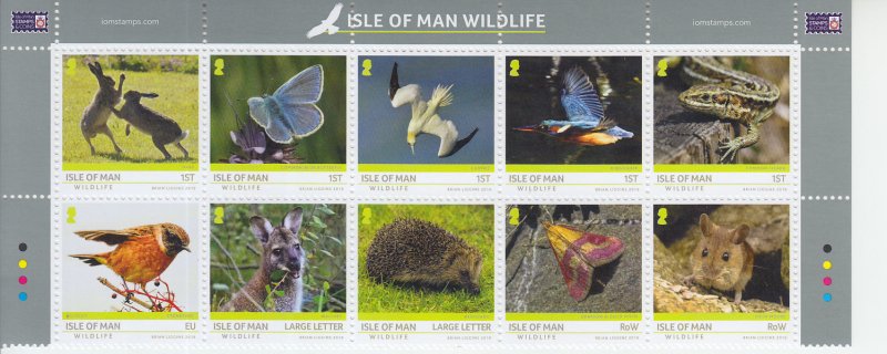 2019  Isle of Man Wildlife (B10 (Scott NA) MNH