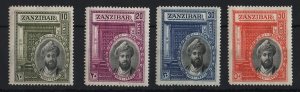 Zanzibar 1936 5c - 10s sans serif Cents set of 13, mostly unmounted mint incl