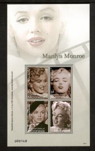 Micronesia 2006 - Marilyn Monroe - Sheet of 4 Stamps - Scott #726 - MNH