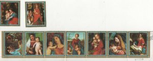 Thematic Stamps Art - PARAGUAY 1979 XMAS & MADONNA PTGS 9v used