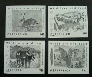 Austria Wildlife Conservation 2012 - 2015 Fauna (imperf black print stamp) MNH