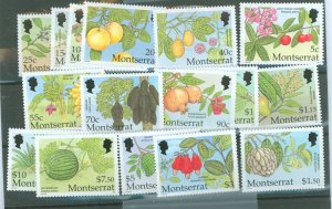 Montserrat #1041-1056  Single (Complete Set)