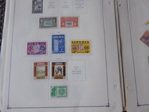 Liberia 1892-1976 Stamp Collection on Scott International Stamp Album Pages