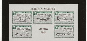 GB Local ALDERNEY Commodore 1965 Europa min sheet Ref AC51    MNH