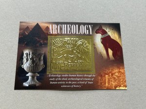 Stamps.Fauna.Archeology Cats  2023 year 6 blocks Foil.Gold perforated  NEW MNH**