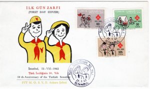 Turkey 1962 Sc 1547-9 FDC-5