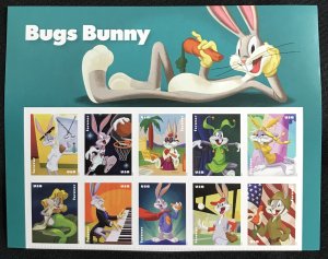 US #5494-5503 (5503a) Block of 10 Bugs the “Silly Wabbit” (.55)