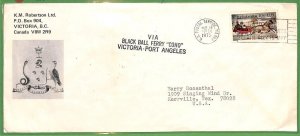 ZA1541 - USA Canada - POSTAL HISTORY -   SHIP MAIL: Black Ball Ferry Coho 1975