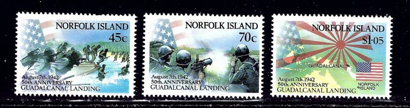 Norfolk Is 526-28 MNH 1992 WWII Anniversary (ap1846)