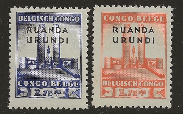 Belgian East Africa 61-62 1941  set 2 fine mint hinged