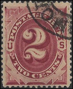 Scott# J23  1891 2c brt clar  Numeral   Used - Fine