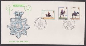 GUERNSEY - 1975 GUERNSEY MILITIA / HORSE - FDC