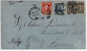 1904 New York, N.Y. cancel on double weight cover to Italy, Scott 325