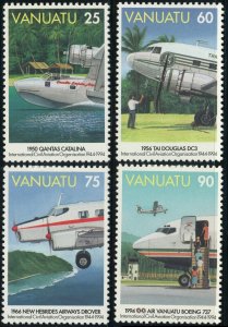 Vanuatu #641-644 ICAO 50th Anniversary Postage Planes Aviation Topical 1994 MLH