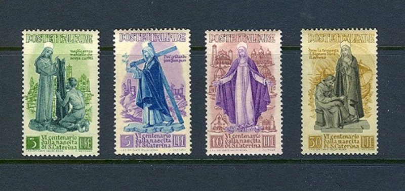 ITALY SC# 489-492 -ST. CATHERINE OF SIENA 600th. BIRTH ANNIVERSARY -MNH