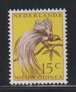 Netherlands New Guinea,  15c Bird of Paradise (SC# 27) MNH